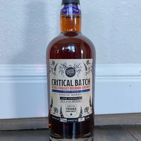 Chapline Critical Batch Texas Strtaight Bourbon Sour Mash Single Barrel
