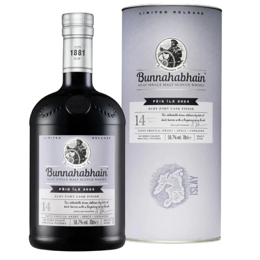Bunnahabhain 14 year old ruby port cask finish – fèis ìle 2024 edition