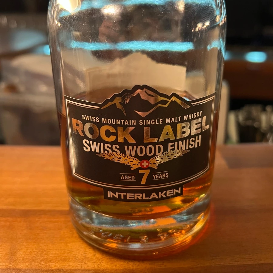 Swiss Mountain Rock Label Swiss Wood Finish