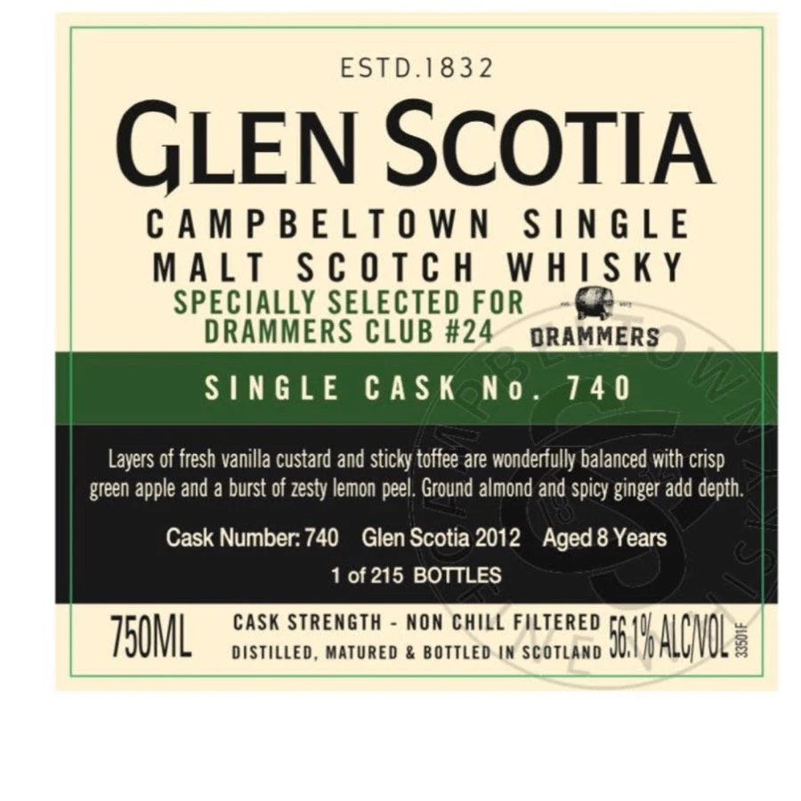 Glen Scotia Single Malt 7 Years Unpeated (Drammers pick)