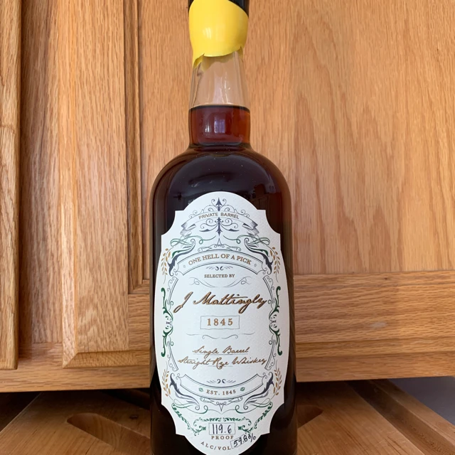 J. Mattingly 1845 Single Barrel Straight Rye "The Rye't Stuff"