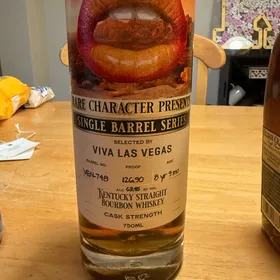 Rare Character Presents Single Barrel Series Selected By Viva Las Vegas Barrel No. VEN-748 Age 8 Yr 9 Mo Kentucky Straight Bourbon Whiskey Cask Strength