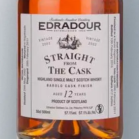 Edradour 2002 Straight from the Cask Barolo Cask Finish 12 Year