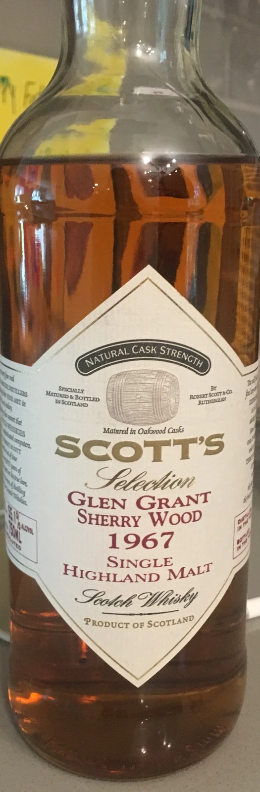Glen grant sherry wood 1967 Scott's selection