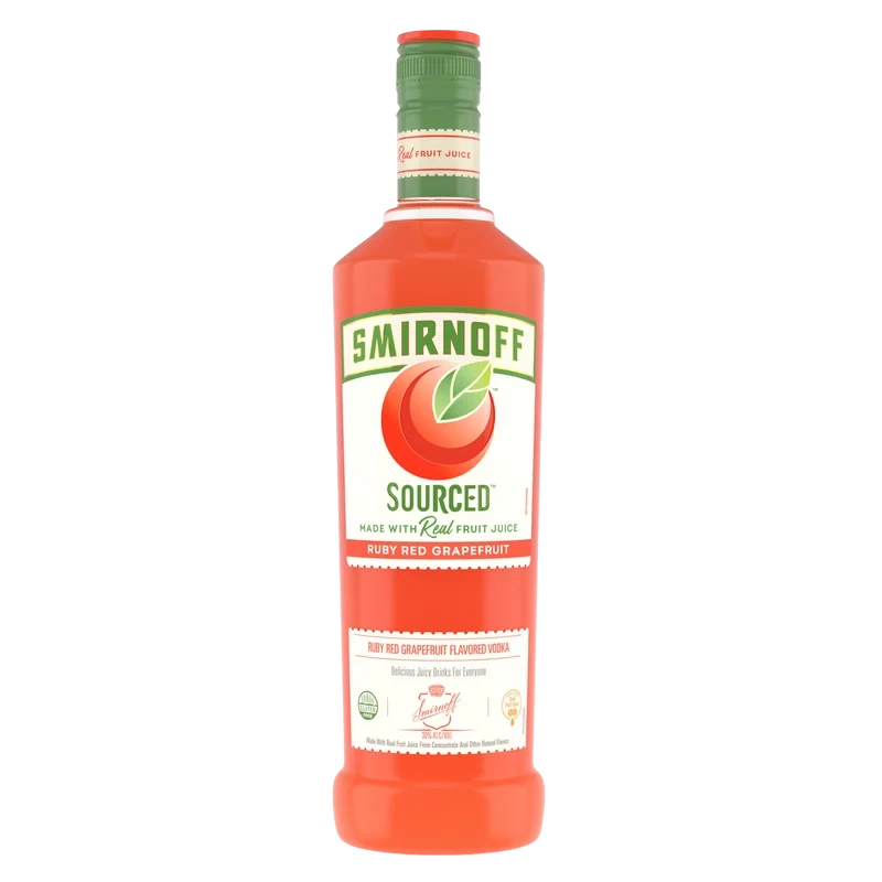 Smirnoff Sourced Ruby Red Grapefruit Vodka 750ml