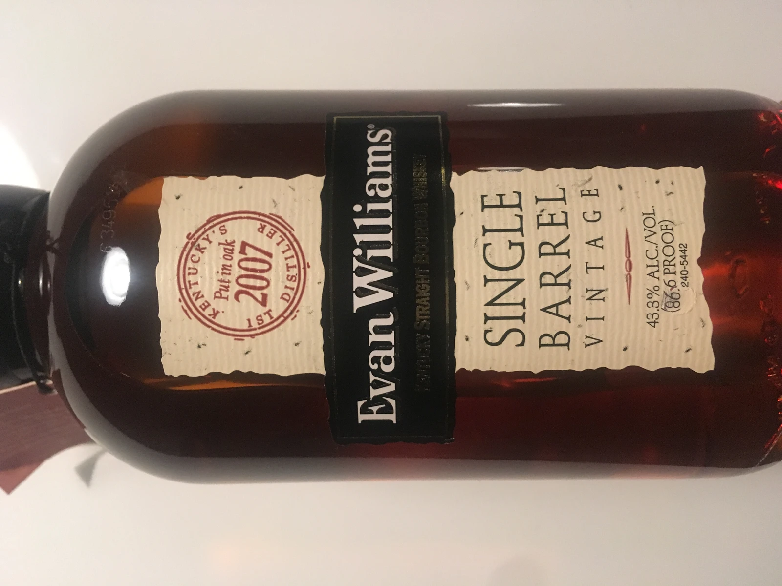 Evan Williams Single Barrel Vintage 2007