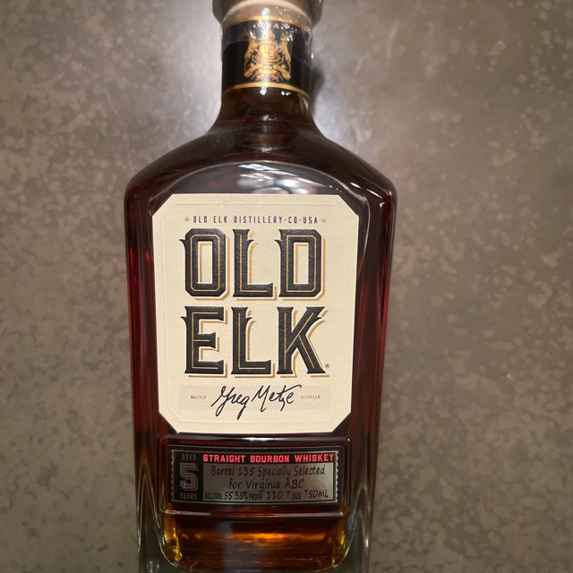 Old Elk Straight Bourbon Whiskey VA ABC Barrel 135