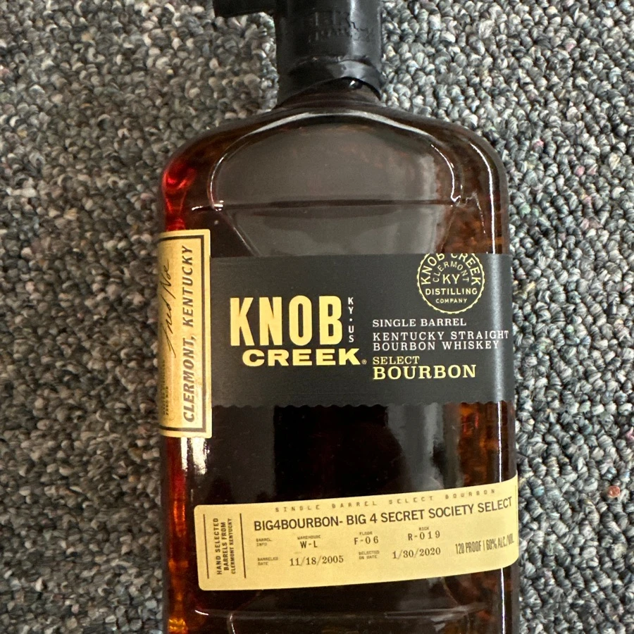 Knob Creek Single Barrel Select Bourbon Big 4 Bourbon