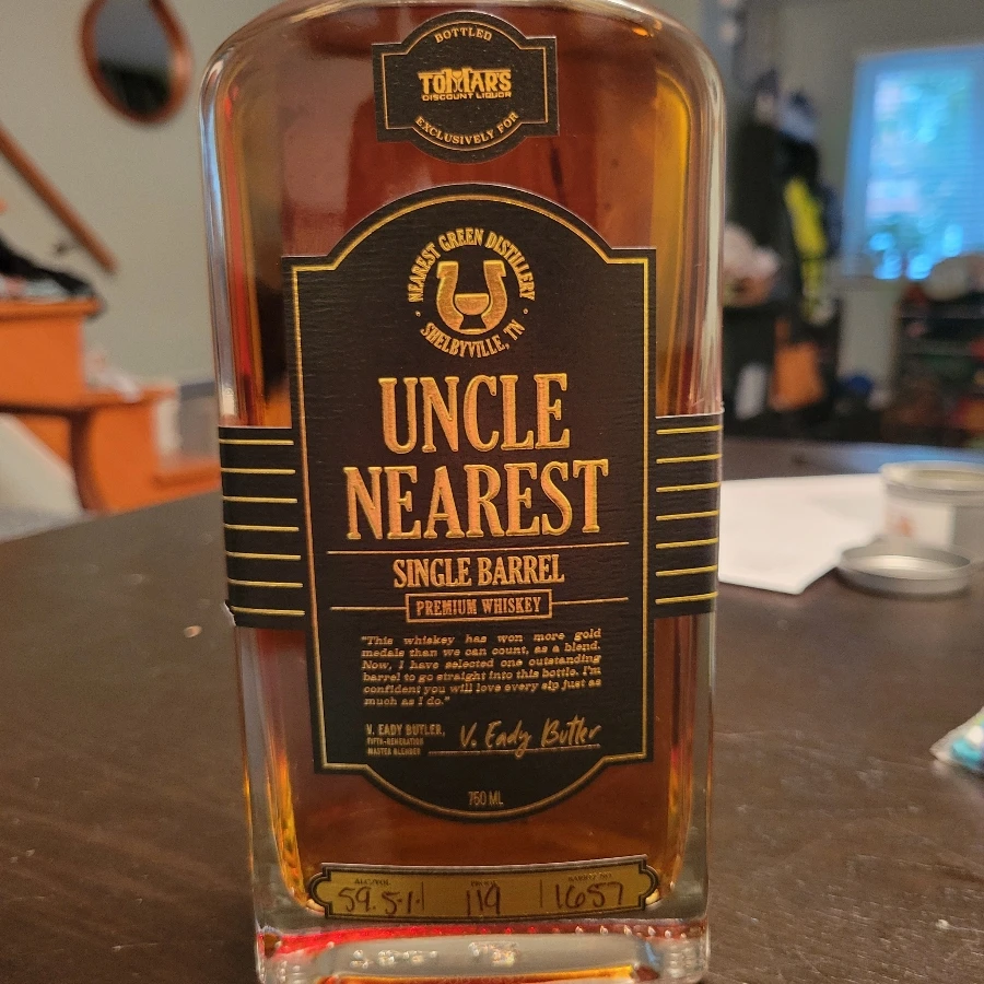 Uncle Nearest Single Barrel Barrel Strength Tomar's Private select #1657