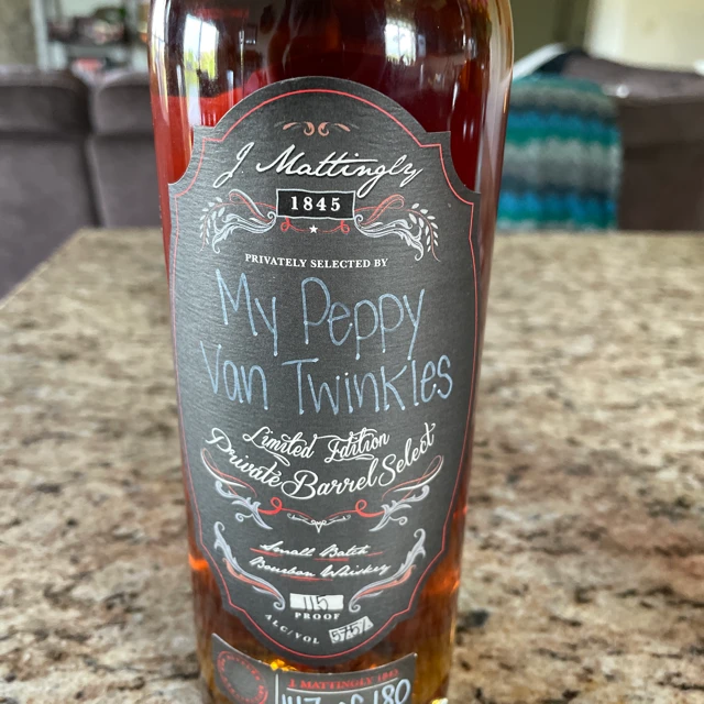 J. Mattingly 1845 Private Barrel Select Bourbon "My Peppy Van Twinkles"