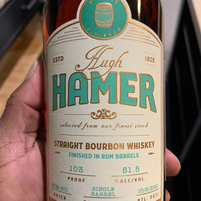 Hugh Hamer straight bourbon rum barrel finish