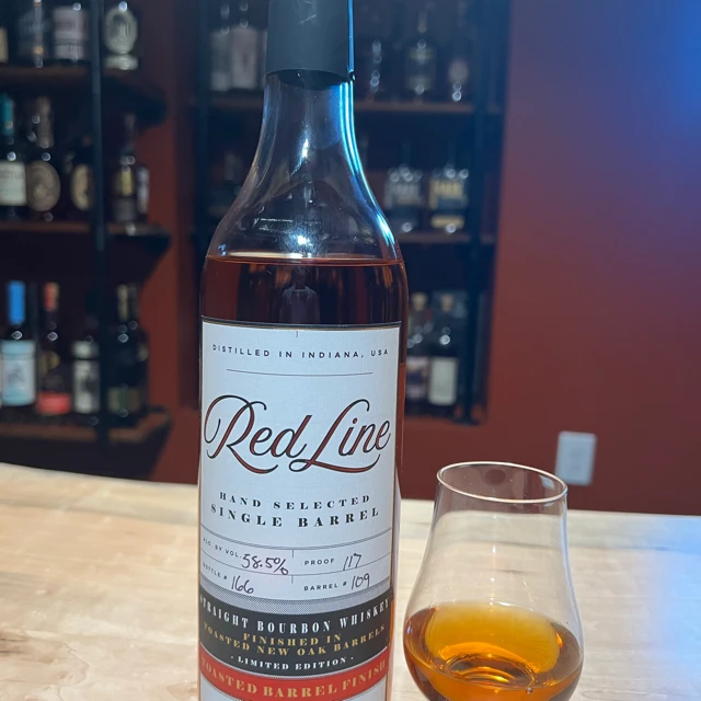 Red Line Single Barrel Straight Bourbon Whiskey - Toasted Barrel Finished