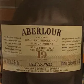 Aberlour 19 Year (Cask No. 7502)