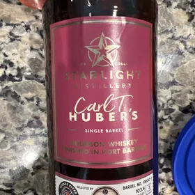 Starlight Carl T. Huber's Single Barrel Bourbon Finished in Port Barrels