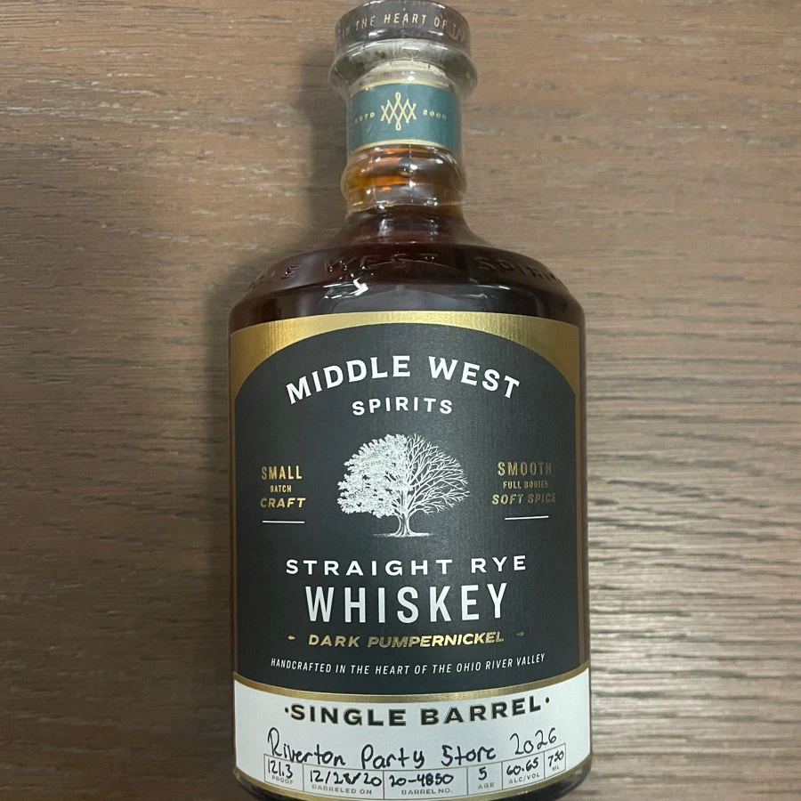 Middle West Spirits Straight Rye Whiskey - Single Barrel - Riverton Party Store