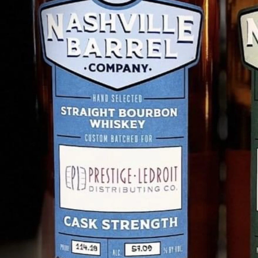 Nashville Barrel Cask Strength Straight Bourbon (Prestige Ledroit)