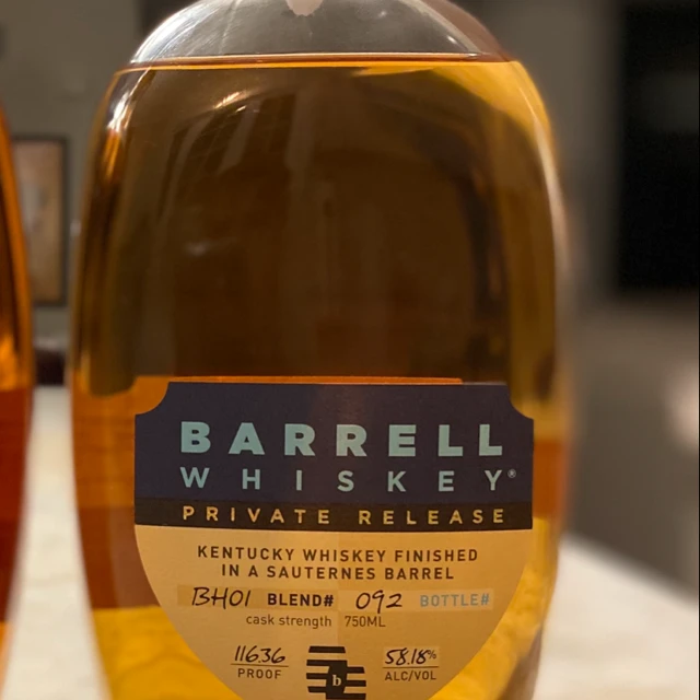 Barrell whiskey BH01