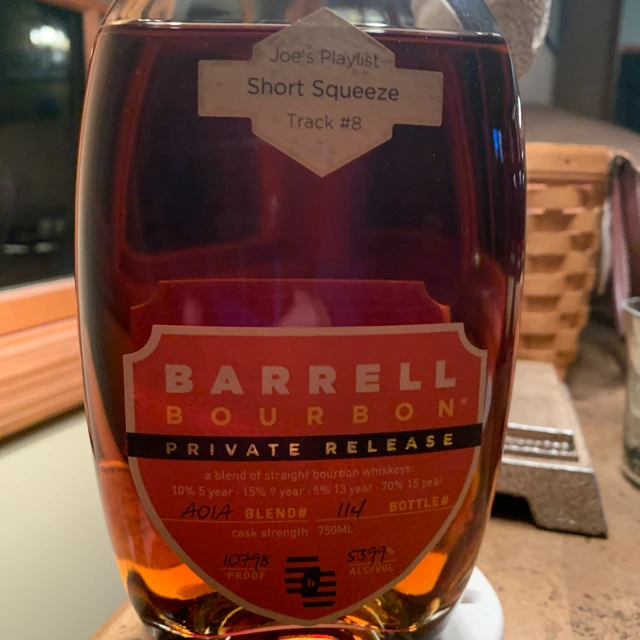 Barrell Bourbon Private Release Joe's Playlist Short Squeeze Track #8