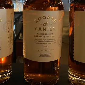 Kooper Family barrel reserve bourbo whiskey