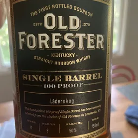 old forester single barrel 100 proof "läderskog" sample from 1010