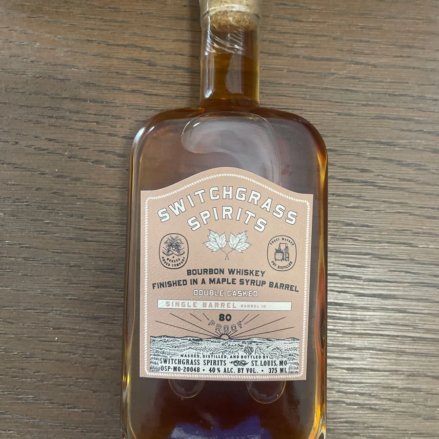 Switchgrass Spirits Bourbon Whiskey Finished in a Maple Syrup Barrel - Double Casked