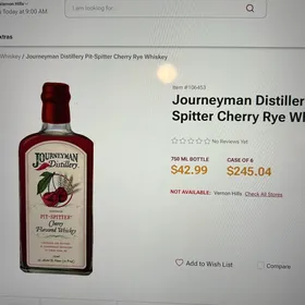 Journeyman distiller aspitter Cherry rye whiskwy