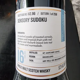Sensory Sudoko SMWS 112.96