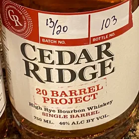 Cedar Ridge 20 Barrel Project