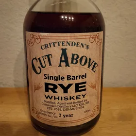 Crittenden's Cut Above Single Barrel Rye