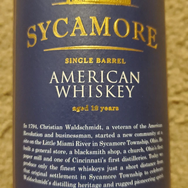 Sycamore 12 Year Single Barrel