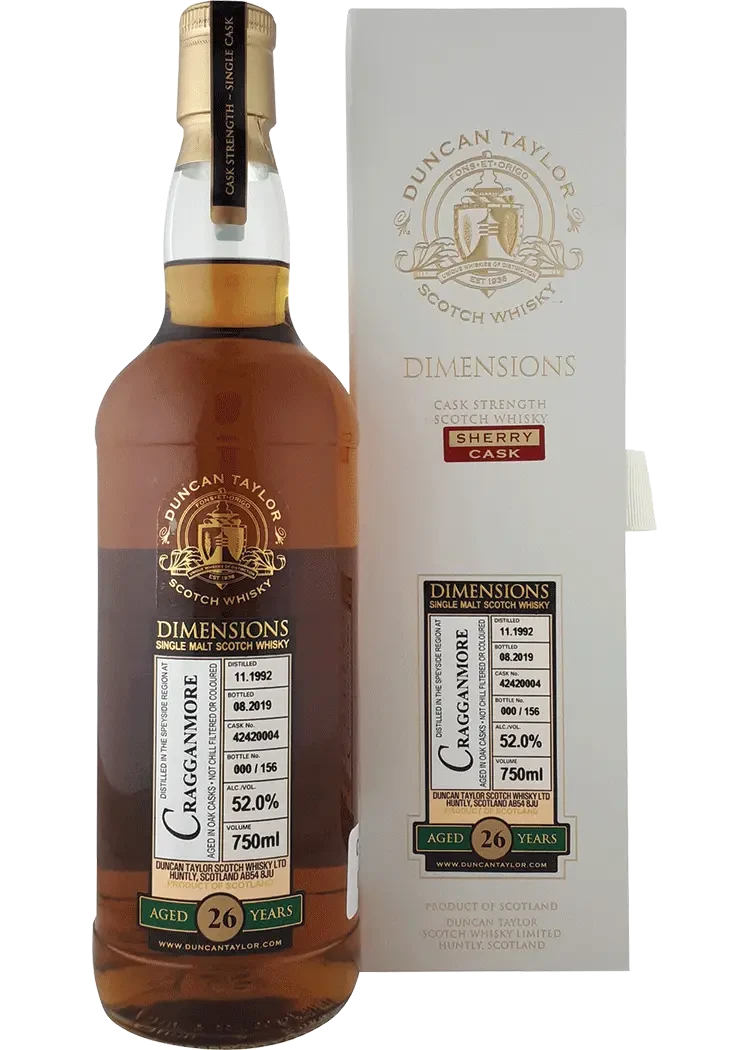Dimensions Cragganmore 26 Yr
