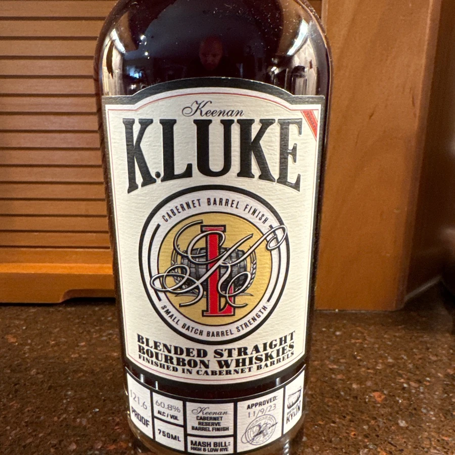 K.Luke Keenan Reserve Blended Straight Bourbon Whiakwy Finished In Cabernet Barrels