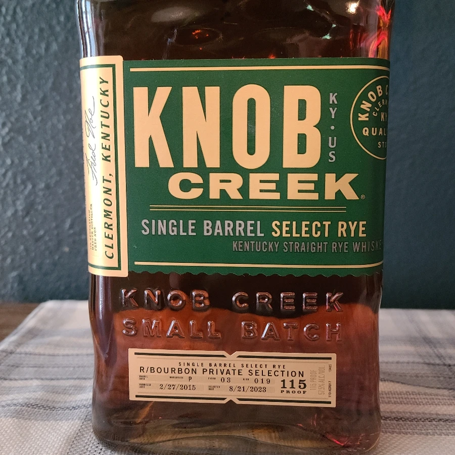 Knob Creek Single Barrel Select Rye R/Bourbon T8KE Pick