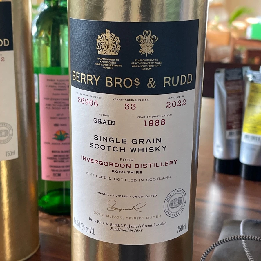 Invergordon 1988 33 Year Single Grain (Berry Bros. & Rudd)