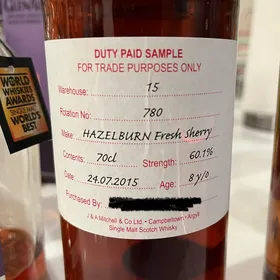 Hazelburn 2015 8 Years Fresh Sherry