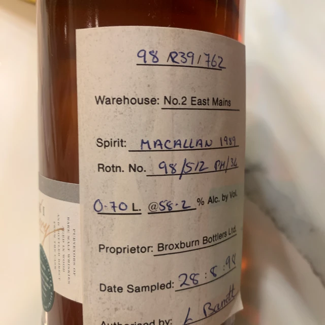 Macallan 1989 Adelphi 9 year old