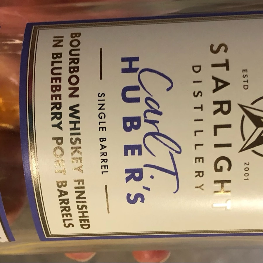 Starlight Carl T. Huber's Bourbon Whiskey Finished in Blueberry Port Barrels