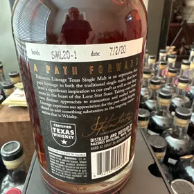 Balcones Lineage Texas Single Malt Whisky - SML20-1 - 7/2/20