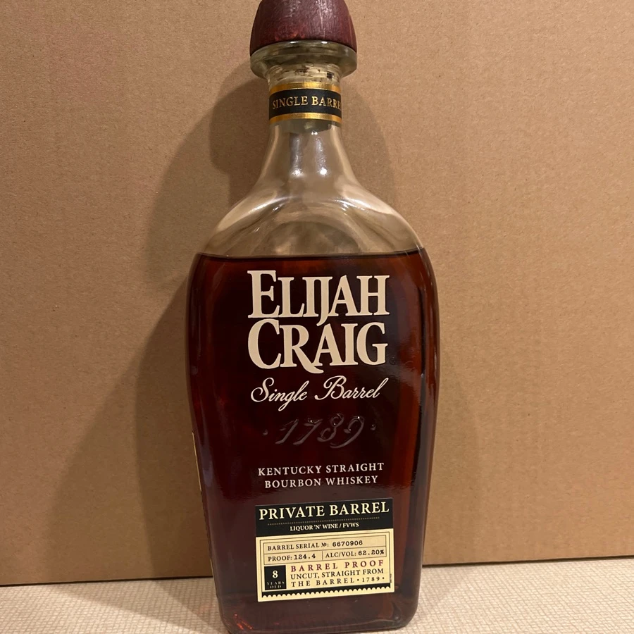 Elijah Craig Single Barrel Private Barrel Liquor 'N' Wine/FVWS Barrel Proof