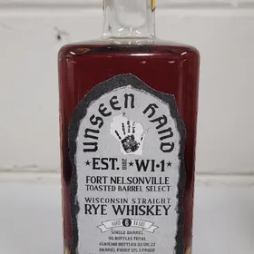 Great Northern Unseen Hand Fort Nelsonville Toasted Barrel Select Straight Rye Whiskey