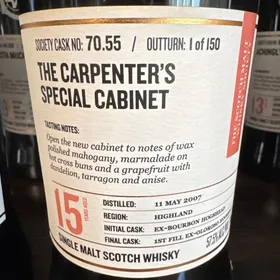 SMWS 70.55 The Carpenter's Special Cabinet (Balblair)