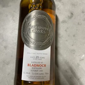 EXCLUSIVE CASKS BLADNOCH 25 YEAR