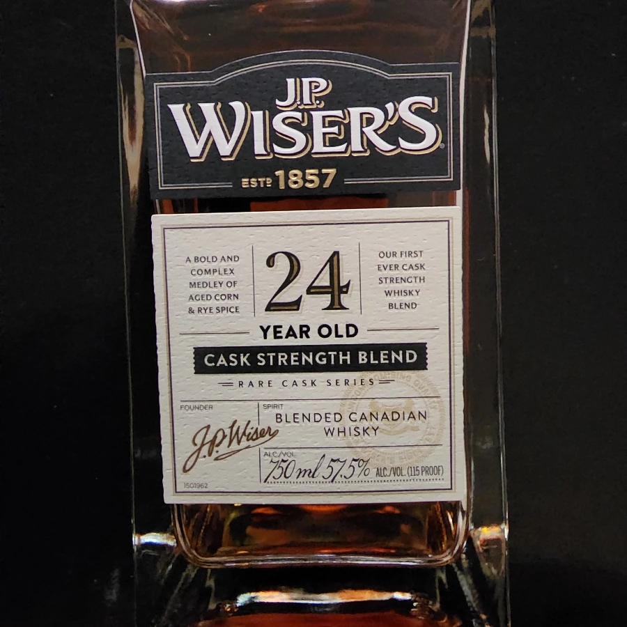 J.P. Wiser's 24 year old cask strength blend
