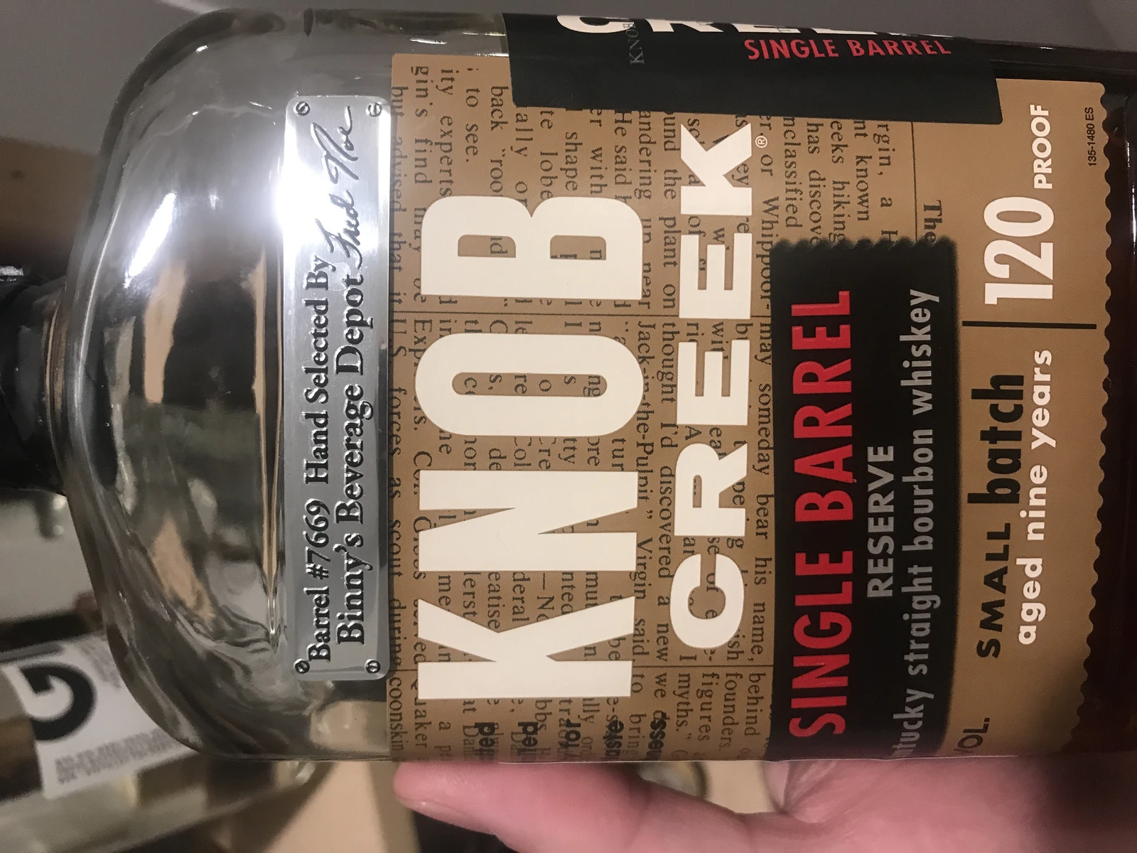 Knob Creek Single Barrel Reserve Bourbon #7669 (Binny's Beverage Depot)