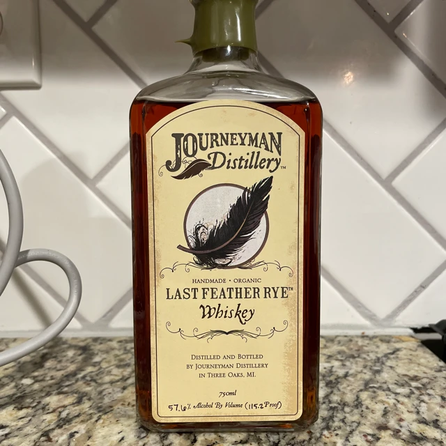 Journeyman Distillery Last Feather Rye Whiskey (Red Wagon Store Pick)