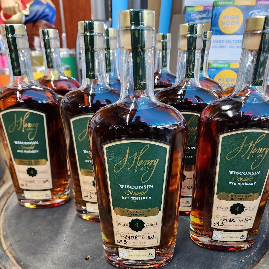 J Henry & Sons 4 Year Spooner Rye Reserve Single Barrel (Arya's Liquor, Wisco Bourbon)