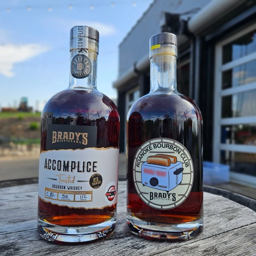 Brady's Distillery Accomplice 2x Oaked and Toasted Bourbon- Roanoke Bourbon Society Pick