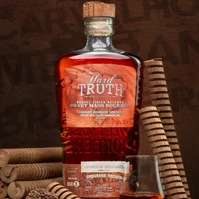 Hard Truth Barrel Finish Reserve Sweet Mash Straight Bourbon Whiskey Finished With Taasted Amburana Oak Single Barrel