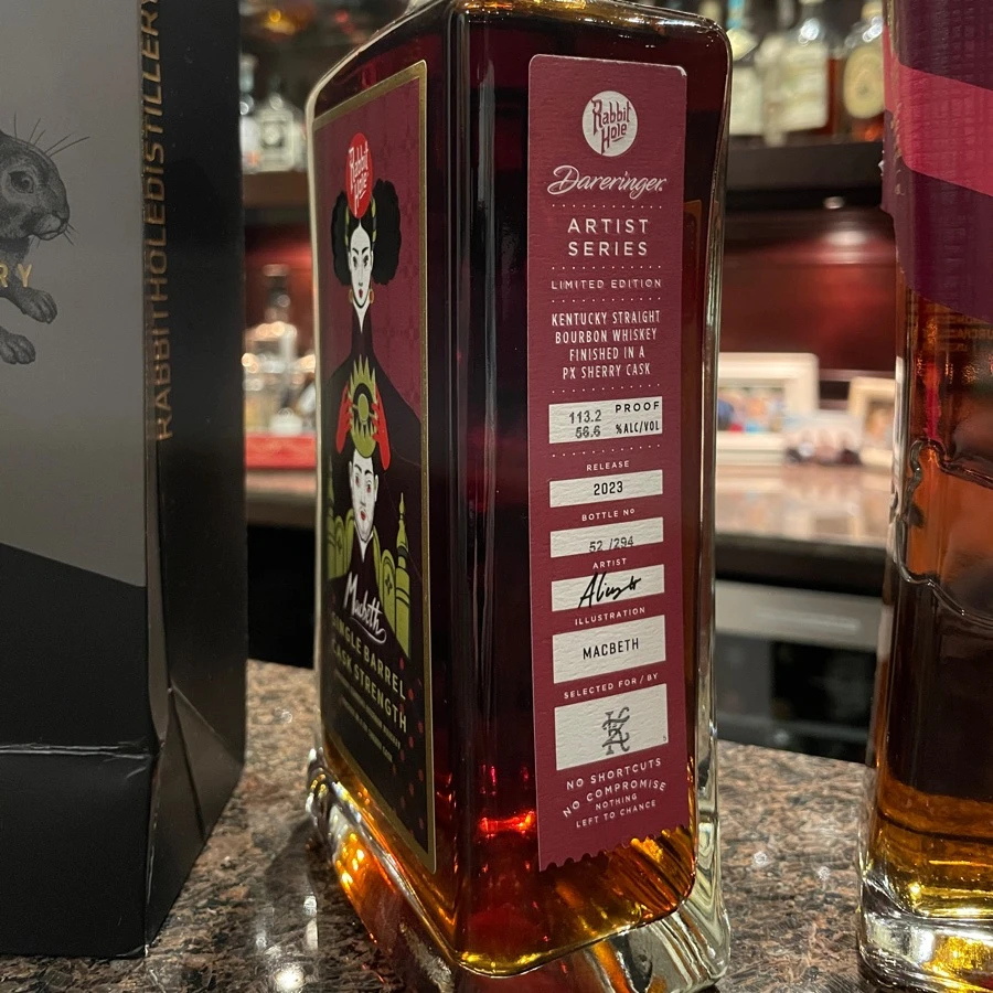 Rabbit Hole Dareringer Single Barrell Cask Strength Artist Series Macbeth