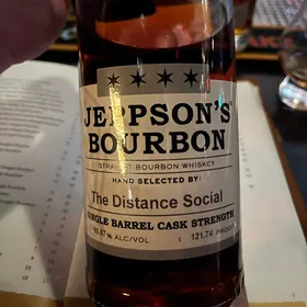 Jeppson's Straight Bourbon Whiskey Hand Selected By: The Distance Social Single Barrel Cask Strength